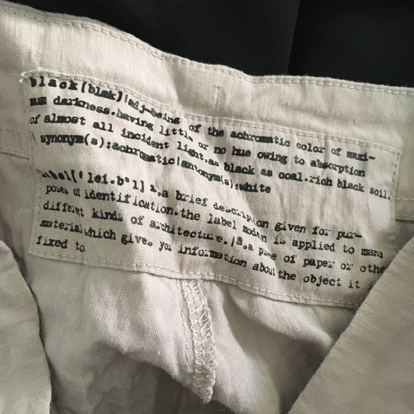 RUNDHOLZ BLACK LABEL Natural Linen Blend Drop Crotch Sarouel Pants M - Picture 4 of 5